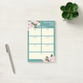 Post-it® Aquarelle hebdomadaire Planner Roses rose Ballerin (Bureau)