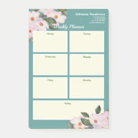 Aquarelle hebdomadaire Planner Roses rose Ballerin