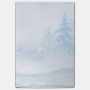 Post-it® Aquarelle Hiver Pins vert Arbres