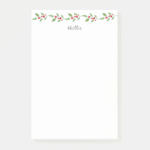 Post-it® Aquarelle Holly Garland