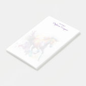 Post-it® Aquarelle Horse Lover Customisé (Incliné)