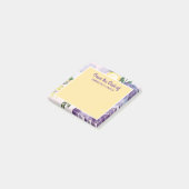 Post-it® Aquarelle jaune violet Floral du bureau de (Incliné)