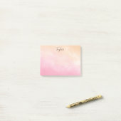 Post-it® Aquarelle jolie rose (Sur un bureau)