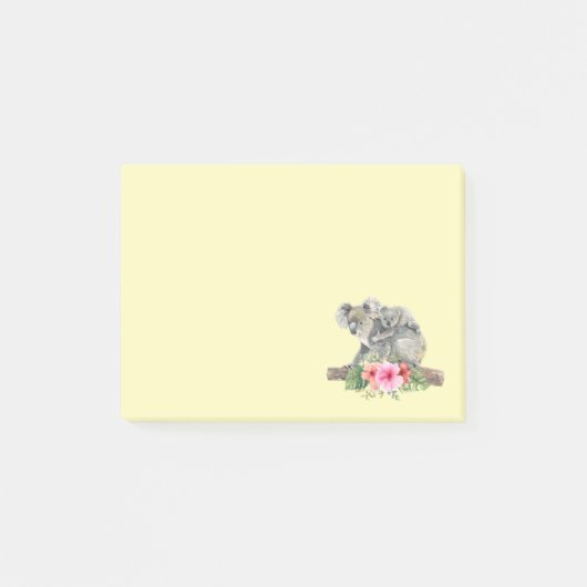 Post-it® Aquarelle Koala Oears mignonne maman & bébé (Devant)