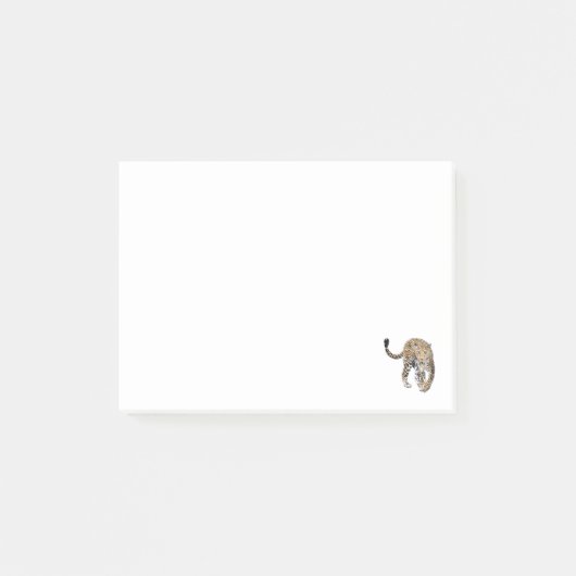 Post-it® aquarelle léopard jungle chat animal peint vert (Devant)