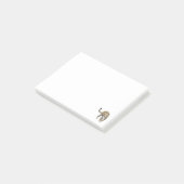 Post-it® aquarelle léopard jungle chat animal peint vert (Incliné)