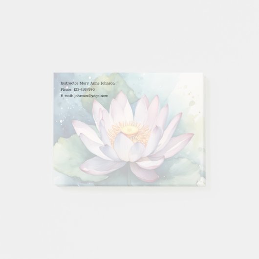 Post-it® Aquarelle Lotus Fleur (Devant)