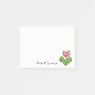 Post-it® Aquarelle Lotus rose avec les bourgeons et le