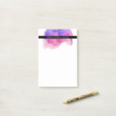 Post-it® Aquarelle Magenta moderne personnalisée (Sur un bureau)