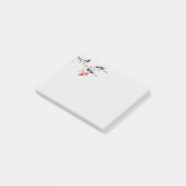 Post-it® Aquarelle Magpie Birds Berry Bush Art (Incliné)