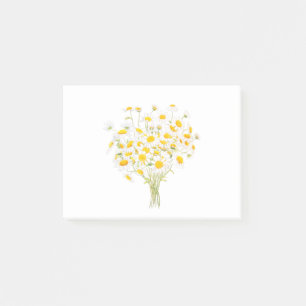 Post-it® aquarelle Margaret blanche et bouquet d'encre