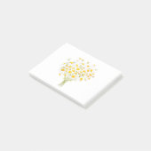 Post-it® aquarelle Margaret blanche et bouquet d'encre (Incliné)