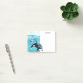 Post-it® Aquarelle marine Dolphin Orca Personnalisé (Bureau)