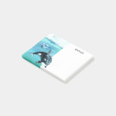 Post-it® Aquarelle marine Dolphin Orca Personnalisé (Incliné)