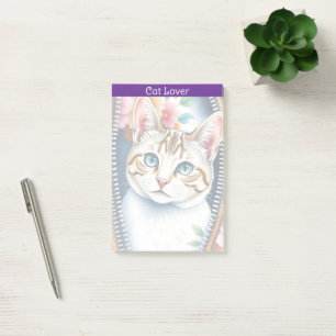 Post-it® Aquarelle mignonne Belle collection de chats tenda