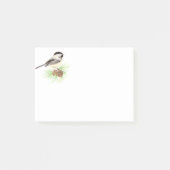 Post-it® Aquarelle mignonne Pickadee Bird Pine Tree (Devant)