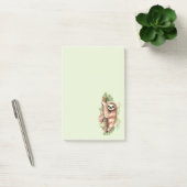 Post-it® Aquarelle mignonne Sloth & Feuilles tropicaux (Bureau)