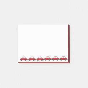 Post-it® Aquarelle mignonneVoitures automobiles rouges