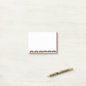 Post-it® Aquarelle mignonneVoitures automobiles rouges (Sur un bureau)