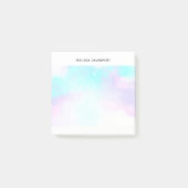 Post-it® Aquarelle moderne Abstraite Pastel bleu & violet (Devant)