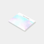 Post-it® Aquarelle moderne Abstraite Pastel bleu & violet (Incliné)