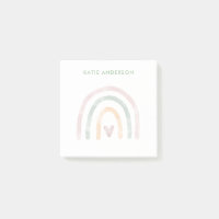 Aquarelle moderne arc-en-ciel avec un coeur