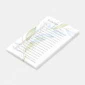 Post-it® Aquarelle Moderne Boho Branches en feuilles (Incliné)
