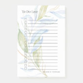 Post-it® Aquarelle Moderne Boho Branches en feuilles (Devant)
