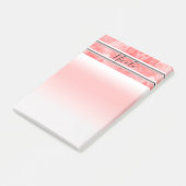 Post-it® Aquarelle moderne corail orange Bande personnalisé (Incliné)