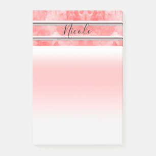 Post-it® Aquarelle moderne corail orange Bande personnalisé