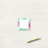 Post-it® Aquarelle moderne Green & Red Space Nebula (Sur un bureau)