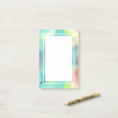 Post-it® Aquarelle moderne Green & Red Space Nebula (Sur un bureau)