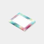 Post-it® Aquarelle moderne Green & Red Space Nebula (Incliné)