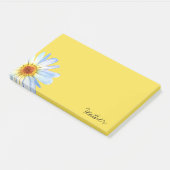 Post-it® Aquarelle moderne Jaune Blanc Faisée Personnaliser (Incliné)