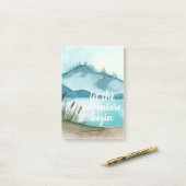 Post-it® Aquarelle moderne Nature Commençons l'aventure (Sur un bureau)