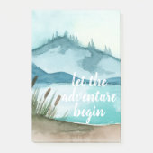 Post-it® Aquarelle moderne Nature Commençons l'aventure (Devant)