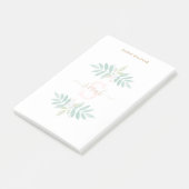 Post-it® Aquarelle Monogramme floral (Incliné)