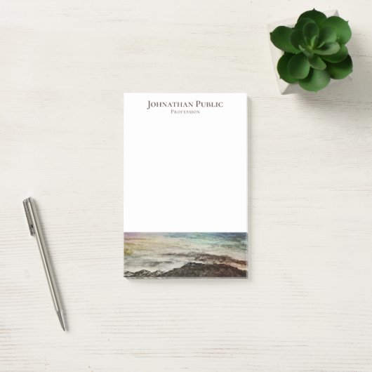 Post-it® Aquarelle Montagnes Peinture Paysage (Bureau)