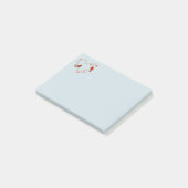 Post-it® Aquarelle Noël Oiseau rouge Cardinal Holly (Incliné)