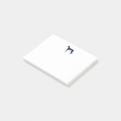 Post-it® Aquarelle noire de chien gris Silhouette (Incliné)