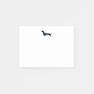 Post-it® Aquarelle noire longue hailée Dachshund