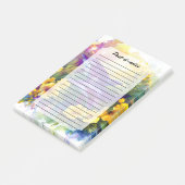 Post-it® Aquarelle Océan Dauphins Fleurs Tropicales (Incliné)
