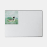 Aquarelle Oiseau commun Loon Nature Art