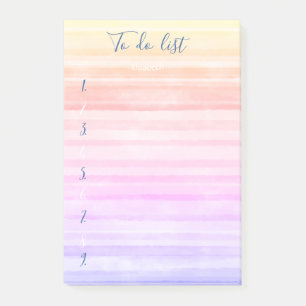 Post-it® Aquarelle Ombre Moderne, Liste À Suivre