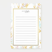 Post-it® Aquarelle Or & Bleu Feuille Une Note Du Bloc-Notes (Devant)