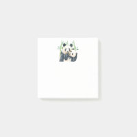 Aquarelle Panda Ours Maman & Bébé en Bambou