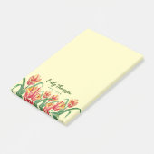 Post-it® Aquarelle Parrot Jaune Tulipes Art Floral (Incliné)