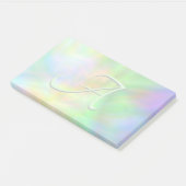 Post-it® Aquarelle pastel abstrait dégradé monogramme (Incliné)