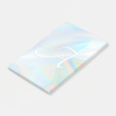 Post-it® Aquarelle pastel abstrait personnalisé monogramme  (Incliné)