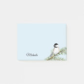 Post-it® Aquarelle personnalisée Chickadee d'hiver (Devant)
